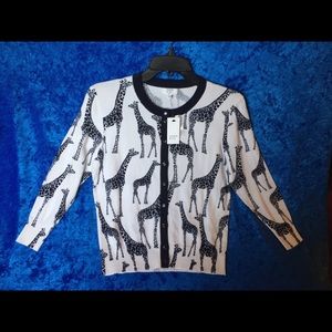 Crown and Ivy navy giraffe cardigan